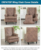 CRFATOP Wingback Chair Covers Stretch Armchair Slipcovers - Image 3