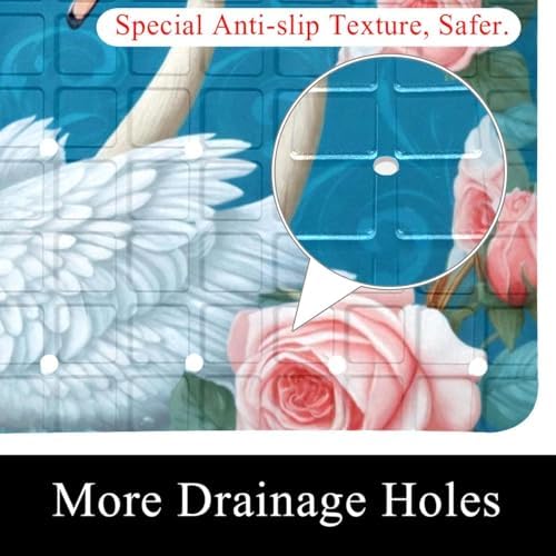 Non Slip Bathtub and Shower Mat 26.8x15.1 inch, Bath Mat - Image 2