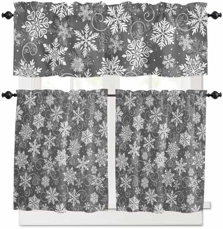 Vandarllin Christmas Kitchen Curtains and Valances Set by VandarllinHomeKitchenDecor