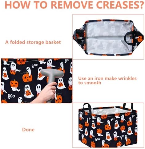 Pumpkin Pattern Storage Basket Gift Shelf Basket Storage Bin, Nursery Basket - Image 6