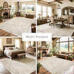 8x10 Washable Area Rugs for Living Room, Dining Room- Morocco Camel - Image 5