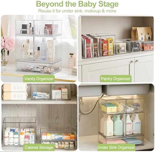 Bottle Storage Organizer Baby: Acrylic Stackable Storage Drawers - Image 4