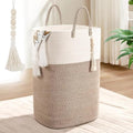 65L Woven Laundry Basket for Clothes, Large Rectangle Laundry Hampers by WENMER
