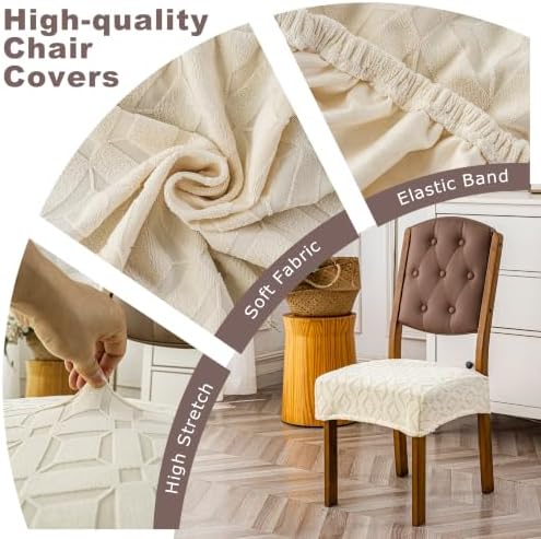 Genina Waterproof Chair Covers Set of 4, Dining Chair Cover - Image 2