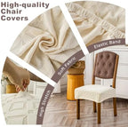 Genina Waterproof Chair Covers Set of 4, Dining Chair Cover - Image 2