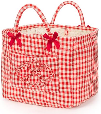 Floral Fabric Storage Basket Car Interior Storage Basket Underwear Sundries by CEUTNIZ