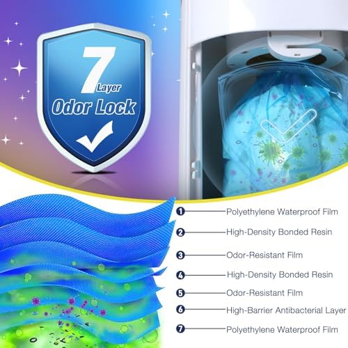 Diaper Pail Refill Bags 40 Pack, Compatible - Image 3