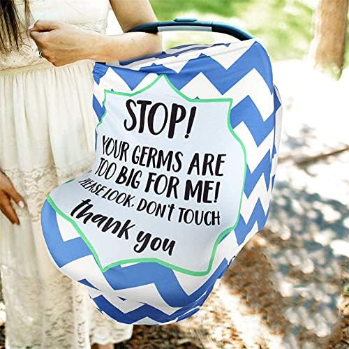 Metplus Baby Car Seat Cover, No Touch Sign Carseat Canopy & Nursing Covers - Image 6