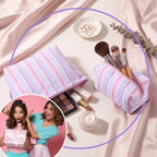 Huhumy 2 Pcs Makeup Bag Set for Women, Color Stripe - Image 5