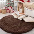 OLANLY Coffee Round Rugs for Bedroom by OLANLY
