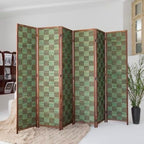 6 Panel Bamboo Room Divider, 5.6 ft Tall Double-Sided Folding Privacy Screen - Image 4