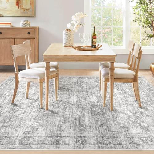 6x9 Area Rugs for Living Room: Washable Vintage Floral Rug Low Pile Non-Slip - Image 6