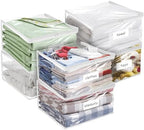 Plastic Storage Bags with Easy-Glide Zipper, Durable Clear Vinyl Zippered by Kikerike