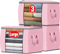 Fab totes 90L Clothes Storage, Foldable Thick Fabric Blanket Storage Bags by Fabtotes