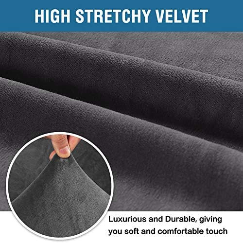 H.VERSAILTEX Stretch Velvet Armchair Cover Couch Covers 1 Cushion Chair - Image 3