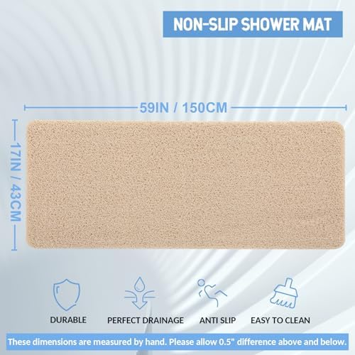 Hargiis Non-Slip Bathtub Mat, Anti Slip Shower Mat, Fast Drying Bathtub Mats - Image 2
