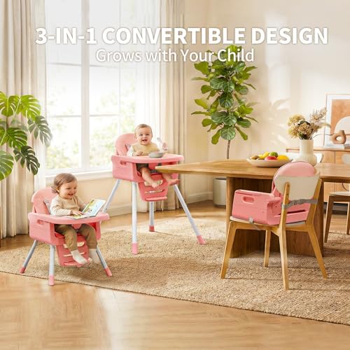 3-in-1 High Chair for Babies and Toddlers, Infant to Toddler Seating&Dining - Image 3