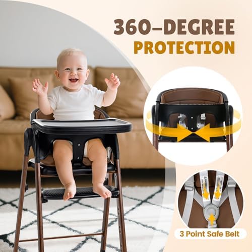 Convertible High Chairs for Babies & Toddlers. 5-in-1 Adjustable High Chair - Image 3