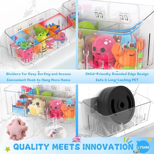 Bath Toy Storage 2 Packs, Large Bath Toy Holder - Image 5