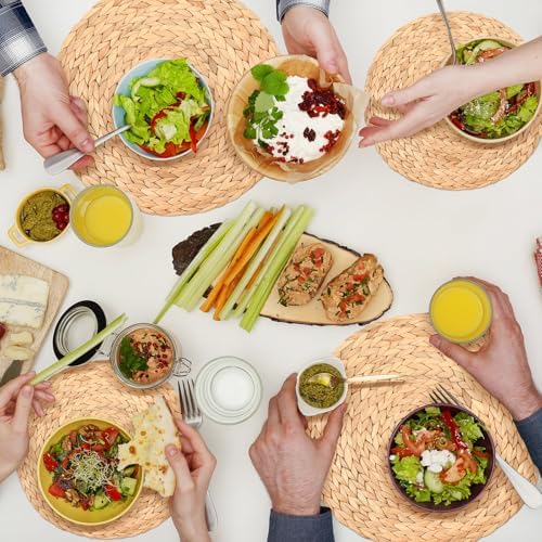 Geosar 200 Pcs Light Brown Woven Disposable Paper Placemats Set 14 Inch - Image 6