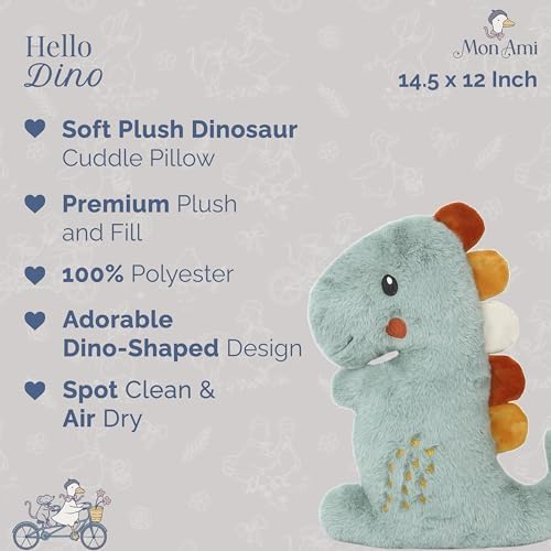 MON AMI Dino Shaped Plush Pillow - Image 2