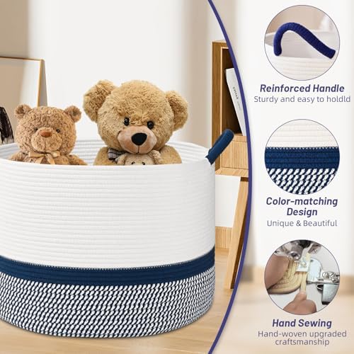 67L Large Blanket Basket, Woven Baskets - Image 5