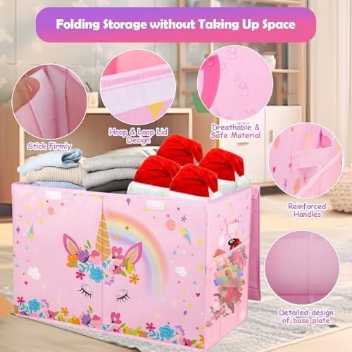 Large Toy Box, Sturdy Kids Storage Organizer - Image 4
