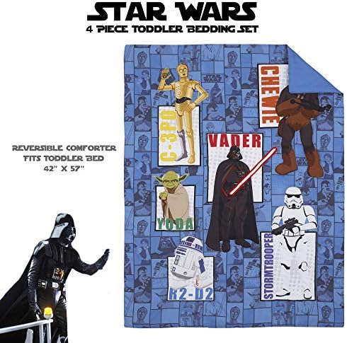 Disney Star Wars Galaxies Await 4 Piece Toddler Bedding Set Fitted Sheet - Image 5