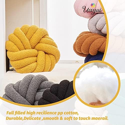 Uvvyui Knot Pillows, 14 Inch Decorative Throw Pillows Round Pillows Cushion - Image 3