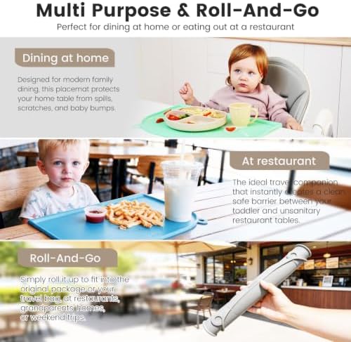 Large Silicone Placemat, Raised Edge Leakproof, Non-Slip - Image 6