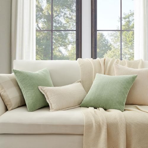 Topfinel 20x20 inch Decorative Sage Green Throw Pillow Covers, Cushion Cases - Image 2