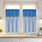 ASPMIZ Linen Kitchen Curtains 36 Inch Length, Farmhouse Kitchen Window Curtain - Image 2