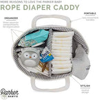 Parker Baby Co. Soft Rope Diaper Caddy Organizer - Image 3