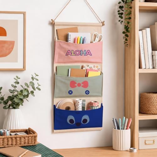 3-Pocket Hanging Wall Organizer, Tropical Aloha Design - Image 6