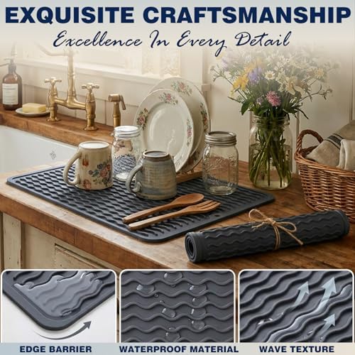 2 Pack Caketime Silicone Dish Drying Mat - Image 4