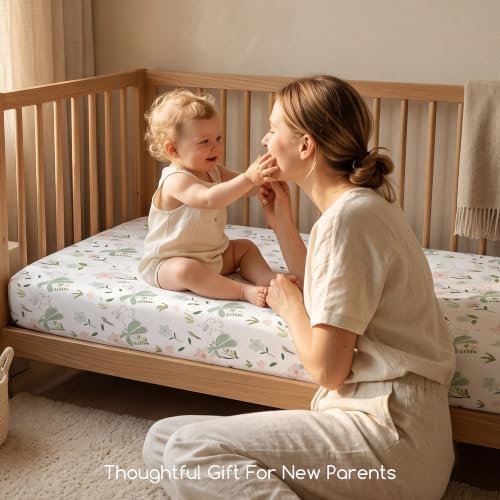 3 Pack Baby Crib Sheets for Boys Girls 52x28 Fitted Crib Sheet - Image 2