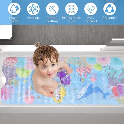 Baby Bath Mat for Tub Non Slip 40''x16'' Extra Long Bathtub Mat - Image 7
