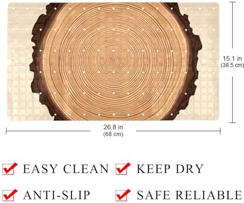 Shower Mat Bathtub Mat, 26.8x15.1 inch, Non-Slip Bath Mat - Image 4