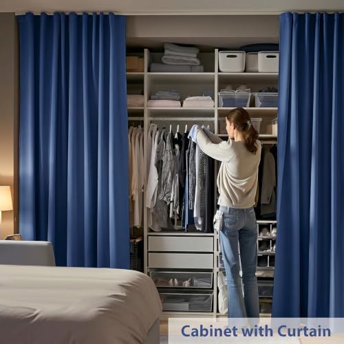 Room Divider Ceiling Mounted Curtains Track Sets Extra Wide Blackout Curtain - Image 3