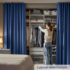 Room Divider Ceiling Mounted Curtains Track Sets Extra Wide Blackout Curtain - Image 3