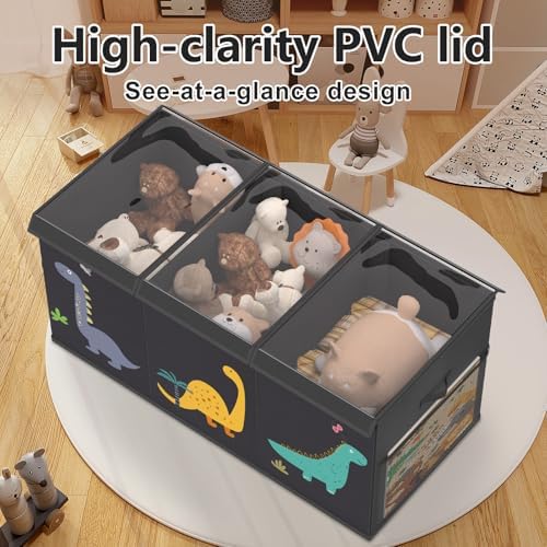 Toy Storage Box Kids Playroom – Extra Large Collapsible Clear Lid - Image 6