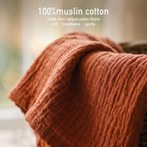 Muslin Receiving Blankets 5 Pack, Soft Swaddle Wraps - Image 2