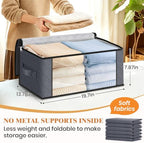 Fab totes 35L Closet Organizers, Foldable Under Bed Storage Containers - Image 2