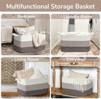 Goodpick Large Woven Rope Blanket Basket - Image 4