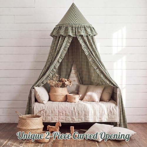 SmoothNovelty Gingham Plaid Bed Canopy - Image 5