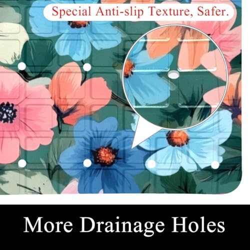 Shower Mat Bathtub Mat, 26.8x15.1 inch, Non-Slip Bath Mat - Image 2
