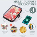 YOPCDJ 3 Pack Clear Hard Shell Zipper Case, Plastic Pouch - Image 2