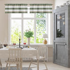 Emvency Valances for Windows, 2 Pack, 52x18 Inch, Sage Striped - Image 2