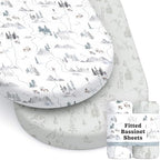 Sorrel + Fern Baby Bassinet Sheets 2-Pack, Fitted Soft by SorrelFern