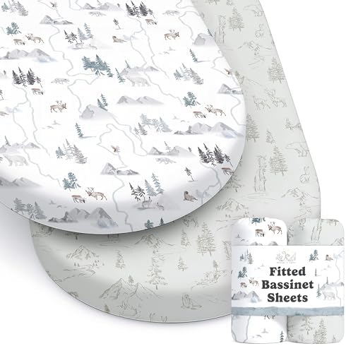Sorrel + Fern Baby Bassinet Sheets 2-Pack, Fitted Soft by SorrelFern
